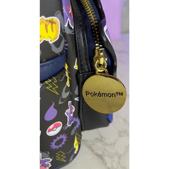 Loungefly Pokémon Pikachu & Gengar Mini Backpack New With Tags 2023 - Picture 6 of 10